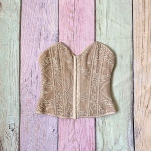 Nude y2k sweetheart neckline corset